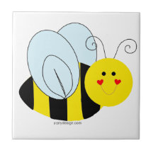 Cute Bee Ceramic Tile