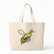 Cute Bee Flying Insect Canvas Bag