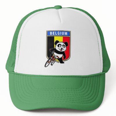 Cute Belgium Cycling Panda Mesh Hat by cuteunion