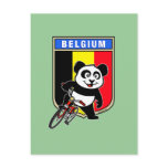 Cute Belgium Cycling Panda Postcards