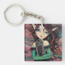 Cute Big-Eye Gothic Fairy and Owl key chains