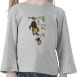 Cute Big Sister Monkey with Lil' Baby Brother T-shirt
