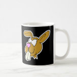 cute big teeth brown bunny rabbit coffee mug