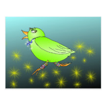 Cute bird post card