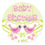 Cute Birdies Baby Shower Envelope Seals Stickers