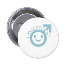 Cute, "Birthday Boy" Kids Birthday design Pin
