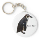 Cute Black and White Humboldt Penguin Keyring Keychain