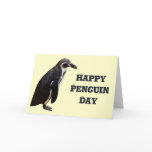Cute Black and White Penguin Birthday Card