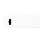 Cute Black Cat Return Address Labels