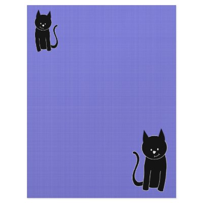 Cute Black Cat Customized Letterhead by Animal_Art_By_Ali