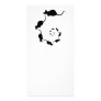 Cute Black Mouse Design. Spiral of Mice. Picture Card