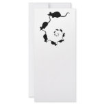 Cute Black Mouse Design. Spiral of Mice. Customized Rack Card