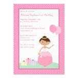 Cute black princess birthday party invitation