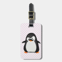 Cute Black  White Penguin And  Funny Moustache