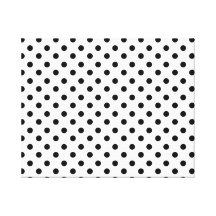Cute Black White Polka Dots Pattern Canvas Print