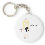 Cute Blond Nurse Keychain