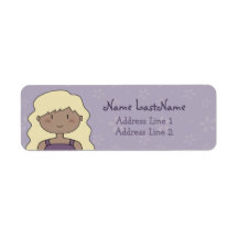Cute Blonde Girl Custom Return Address Label