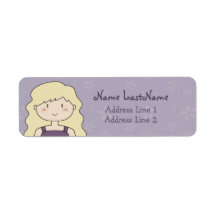 Cute Blonde Girl Return Address Labels