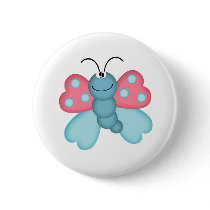 cute blue and pink butterfly