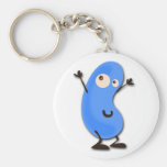 Cute Blue Bean Monster Key Chains