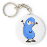 Cute Blue Bean Monster keychains