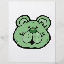 cute blue bear face custom flyer