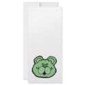 cute blue bear face rack cards