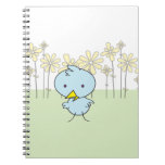 Cute Blue Birdie Notebook
