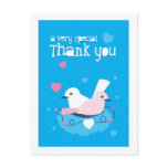 cute blue birds love very special thank you! post cards