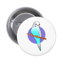 Cute Blue Budgie Pins