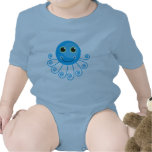 Cute Blue Cartoon Octopus Shirt