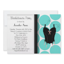 CUTE Blue Corset Sexy Bachelorette Wedding Invite