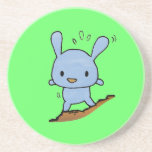 Cute blue Doggy Beverage Coasters