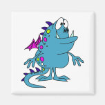 cute blue dragon monster creature refrigerator magnets