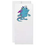 cute blue dragon monster creature full color rack card