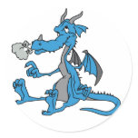 Cute Blue Dragon Stickers
