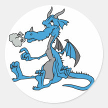 Cute Blue Dragon Stickers