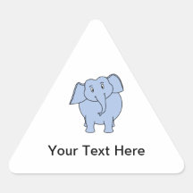 Cute Blue Elephant Cartoon. Stickers