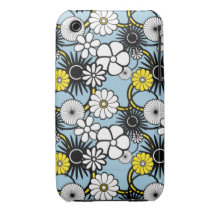 Cute Blue Flower Pattern ipod touch case