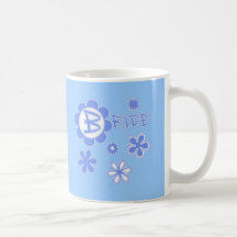 Cute Blue Flowers Bride Products Coffee Mug