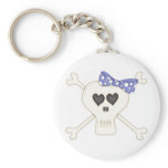 Cute Blue Goth Crossbones Keychains