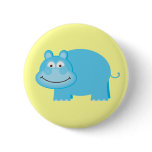 Cute Blue Hippo Pin