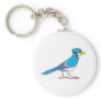 Cute Blue Jay Bird Cartoon Shirt Keychain