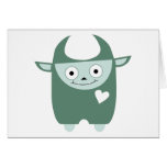 Cute Blue Monster Card
