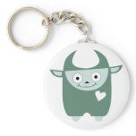 Cute Blue Monster Key Chain