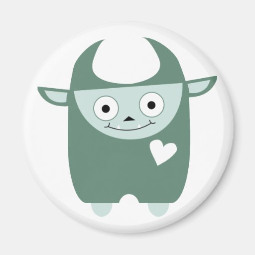 Cute Blue Monster Magnet