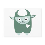 Cute Blue Monster Postcard