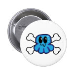 cute blue octopus and crossbones pins