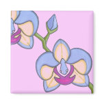 Cute Blue Orchid Flower Custom fridge Magnet
