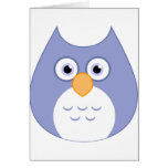 Cute Blue Owl Greeting Cards